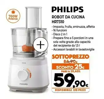Expert Philips Daily Collection HR7310/10 Robot Da Cucina 700 W 2,1 L Nero offerta