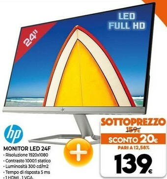 Expert HP Monitor Led 24F offerta