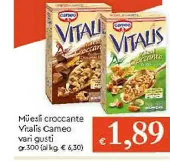 Galassia Cameo Vitalis Muesli Croccante Frutta Secca 300 G(ml) offerta