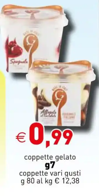 Crai coppette gelato g7 coppette vari gusti g 80 offerta