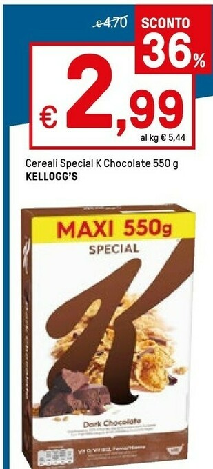 Iper La Grande Kelloggs Cereali offerta