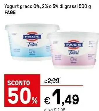 Iper La Grande Fage Yogurt greco offerta