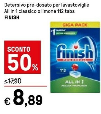 Iper La Grande Finish Detersivo lavastoviglie offerta