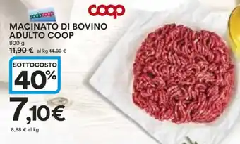 Ipercoop MACINATO DI BOVINO ADULTO COOP 800 g offerta