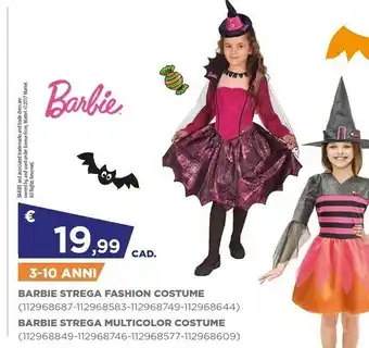 Toys Center Barbie Strega Fashion Costume 3-10 Anni offerta