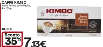 Ipercoop CAFFÈ KIMBO aroma italiano gusto deciso 4 x 250 g offerta