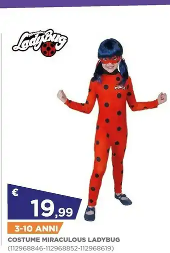 Toys Center Costume Miraculous Ladybug 3-10 Anni offerta