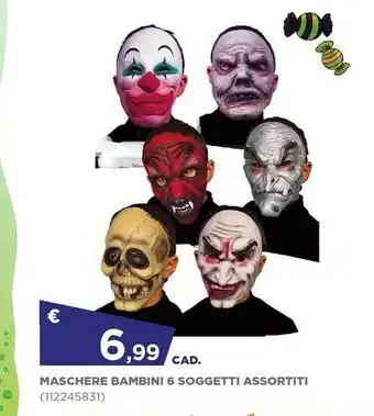 Maschere Bambini 6 Soggetti Assortiti