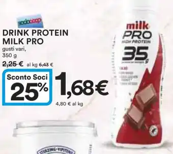 Ipercoop DRINK PROTEIN MILK PRO gusti vari, 350 g offerta