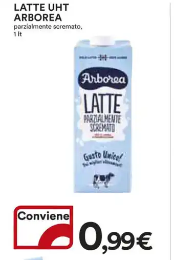 Ipercoop LATTE UHT ARBOREA parzialmente scremato, 1 lt offerta