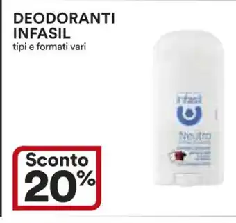 Ipercoop DEODORANTI INFASIL tipi e formati vari offerta