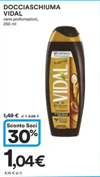 Ipercoop DOCCIASCHIUMA VIDAL varie profumazioni, 250 ml offerta