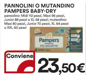PANNOLINI O MUTANDINO PAMPERS BABY-DRY
