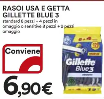 Ipercoop RASOI USA E GETTA GILLETTE BLUE 3 offerta