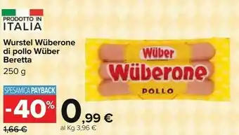 Carrefour Wuber One Di Pollo 250 G(ml) offerta