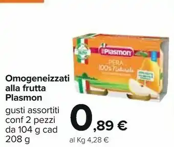 Carrefour Plasmon Omogeneizzati offerta
