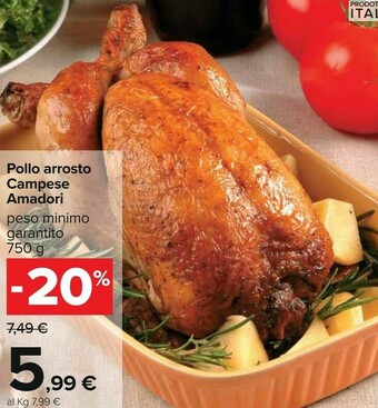 Carrefour Amadori Pollo Arrosto Campese offerta