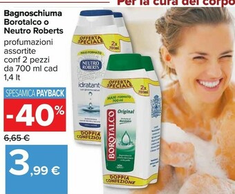 Carrefour Borotalco Bagnoschiuma offerta