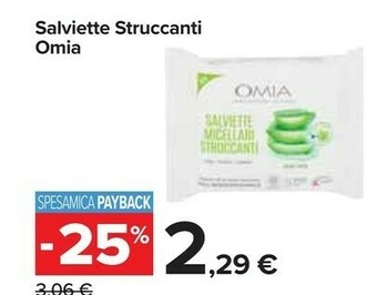 Carrefour Omia Salviette Struccanti offerta