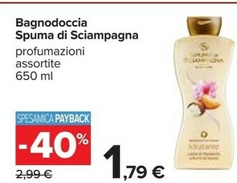 Carrefour Spuma di Sciampagna Bagnodoccia offerta