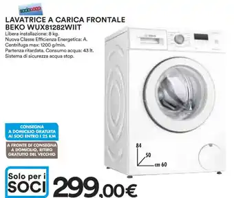 Ipercoop LAVATRICE A CARICA FRONTALE BEKO WUX81282WIIT offerta