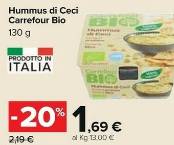 Carrefour Carrefour - Hummus Di Ceci 130 G(ml) offerta