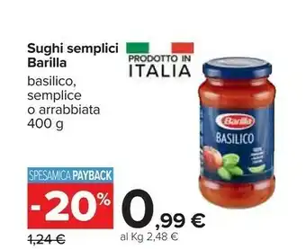 Carrefour Barilla Basilico 400 G(ml) offerta