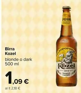 Carrefour Kozel Birra Blonde offerta