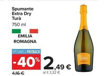 Carrefour Tura Spumante Extra Dry 750 Ml offerta