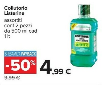 Carrefour Listerine Collutorio offerta