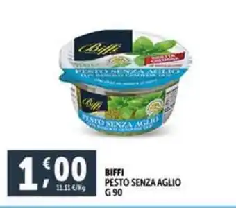 Deco Supermercati BIFFI PESTO SENZA AGLIO G 90 offerta