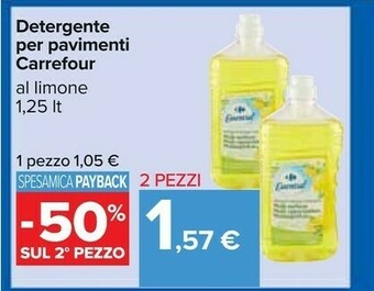 Carrefour Carrefour Detergente Per Pavimenti Al Limone offerta