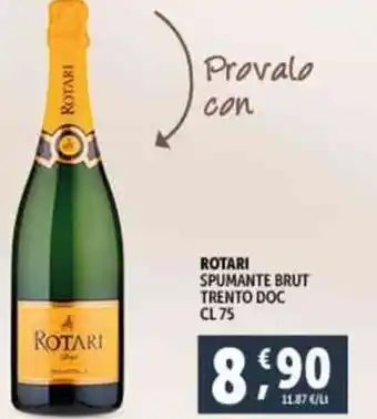 Deco Supermercati ROTARI SPUMANTE BRUT TRENTO DOC CL 75 offerta