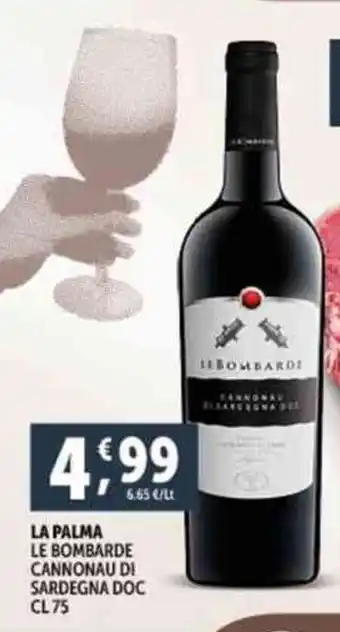 Deco Supermercati LA PALMA LE BOMBARDE CANNONAU DI SARDEGNA DOC CL75 offerta