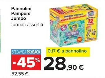 Carrefour Pampers Pannolini Jumbo offerta