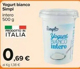 Carrefour Simple Yogurt Bianco offerta
