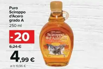 Carrefour Sciroppo D'acero Grado A Puro offerta