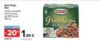 Carrefour Star Ragu Classico offerta