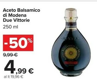 Carrefour Due vittorie Aceto Balsamico Di Modena offerta