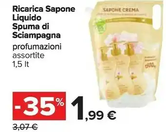 Carrefour Spuma di Sciampagna Ricarica Sapone Liquido offerta