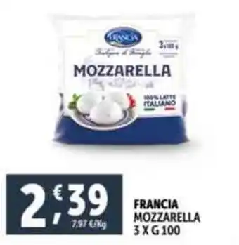 Deco Supermercati FRANCIA MOZZARELLA 3XG100 offerta
