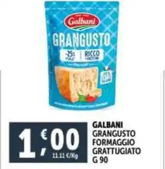 Deco Supermercati GALBANI GRANGUSTO FORMAGGIO GRATTUGIATO G 90 offerta