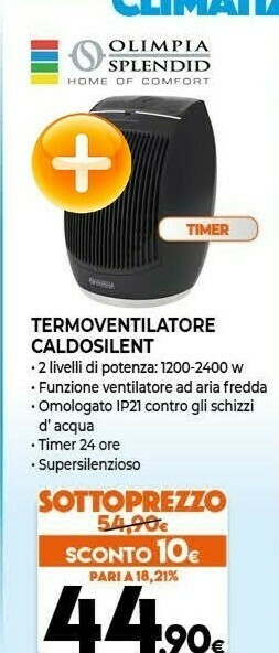 Expert Olimpia splendid Termoventilatore Caldosilent offerta