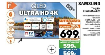Expert Samsung Tv Qled QE55Q60AAUXZT offerta