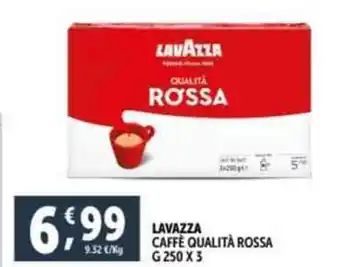 Deco Supermercati LAVAZZA CAFFÈ QUALITÀ ROSSA G 250 X 3 offerta