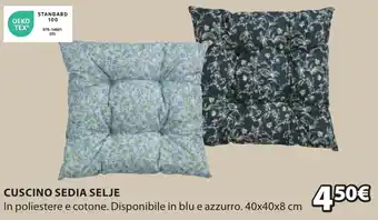JYSK CUSCINO SEDIA SELJE 40x40x8 cm offerta