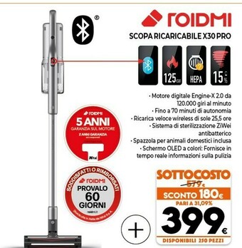 Expert Roidmi Scopa Ricaricabile X30 Pro offerta