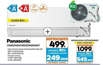 Expert Panasonic Codizionatore RZ35WKEWKIT offerta