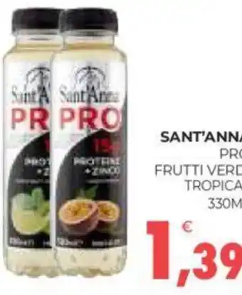 Eté SANT'ANNA PRO FRUTTI VERDI TROPICAL 330ML offerta