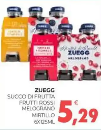 Eté ZUEGG SUCCO DI FRUTTA FRUTTI ROSSI MELOGRANO MIRTILLO 6X125ML offerta